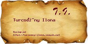Turcsány Ilona névjegykártya