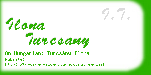 ilona turcsany business card